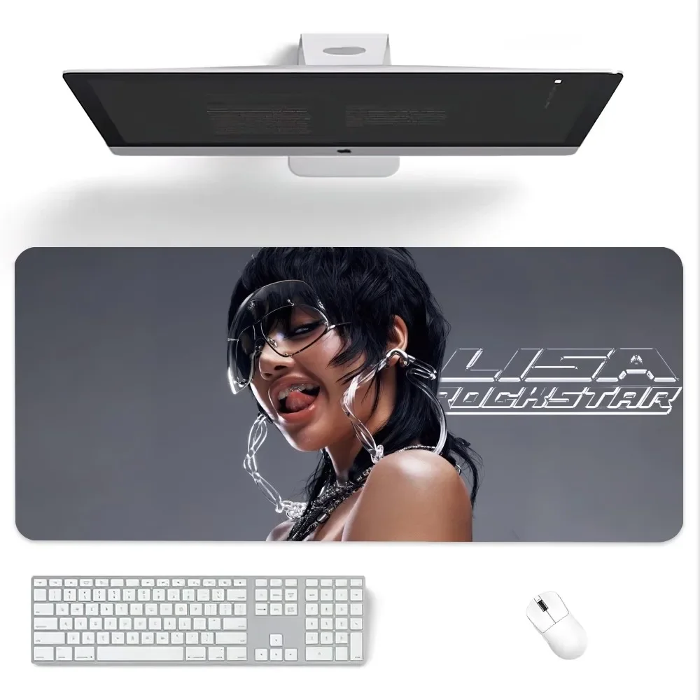 Kpop Hot Singer L-Lisa-S Rockstar Mouse Pad Computer Laptop Gaming Office Wrist Guard Non Slip Keyboard Pad