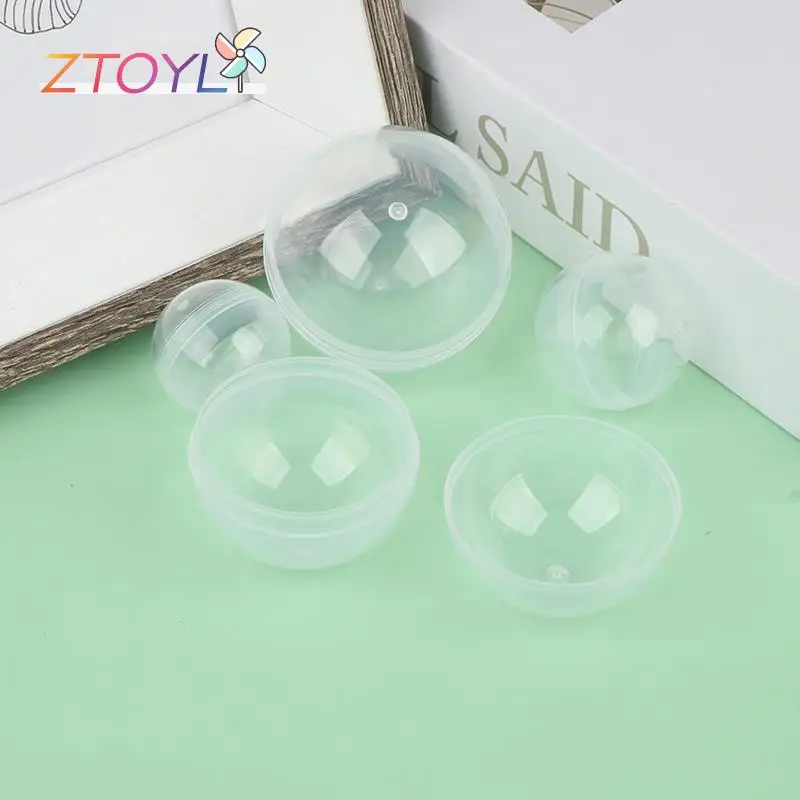 50PCS Clear Can Open Transparency Plastic Capsule Toy Surprise Ball Tiny Container Making Things Model