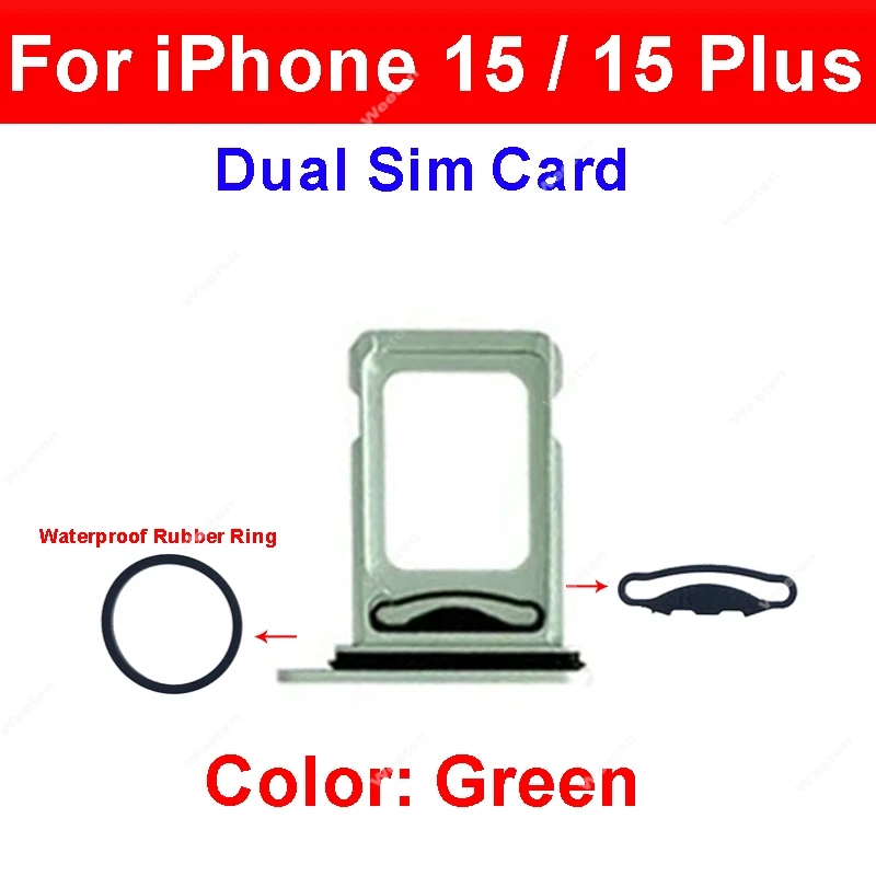 SIM Card For iPhone 15 Plus 15plus SIM Card Tray Holder SIM Card Reader Slot Replacement Repair Parts