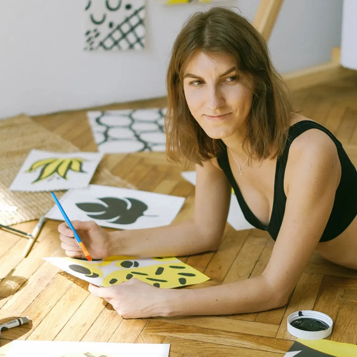 

10Pcs Art Watercolor Brushes Drawing Pens for Acrylics Oil Gouaches Travel Convenient DIY Graffiti Painting Accessories