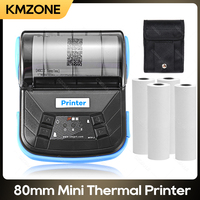 GOOJPRT 80mm Mini Thermal Receipt Printer 3inch Portable Mobile Bluetooth Ticket Bill Printing & Case For Android IOS Windows