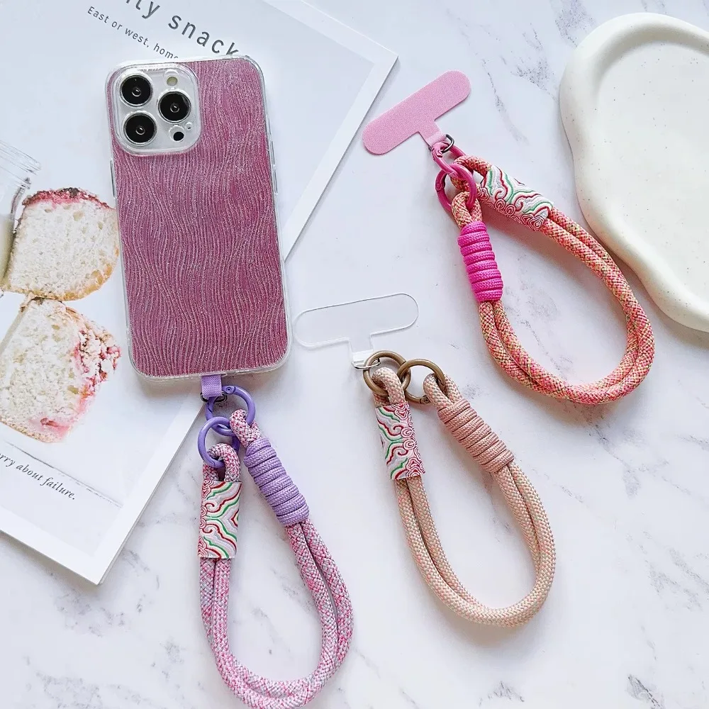 

Universal Mobile Phone Lanyard New Handwoven Wrist Strap Short Rope Hand Strap Hand Rope with Decorative Pendant