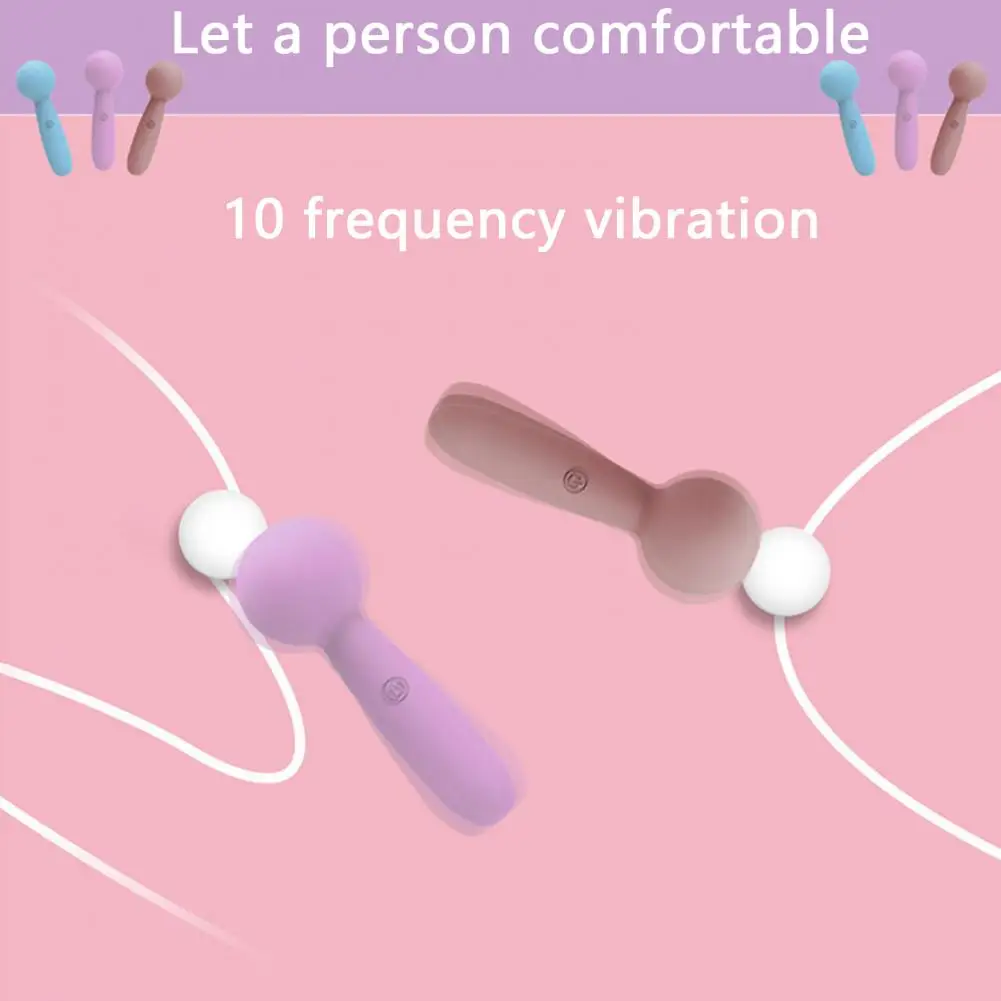 1 Set Mini Vibrator USB Charging Violent Vibration Silicone 3D Fake Penis Shape G Spot Stimulator Massager for Couple Fun