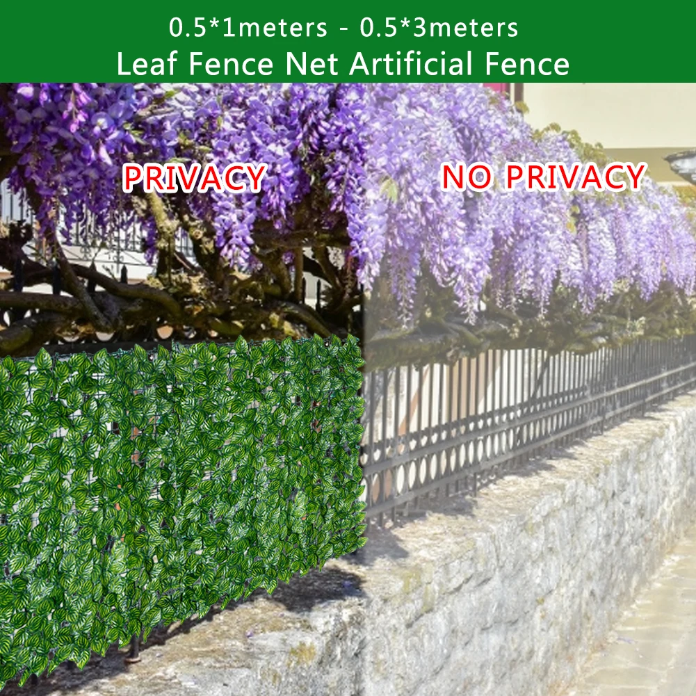 Artificial Leaf  Hedging Wall Landscaping Garden Fence Balcony Screen For Indoor Outdoor Decor Screening UV Protected Privacy