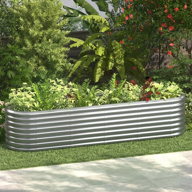 Raised Garden Bed for Vegetables,Adjustable Outdoor Garden Raised Planter Box