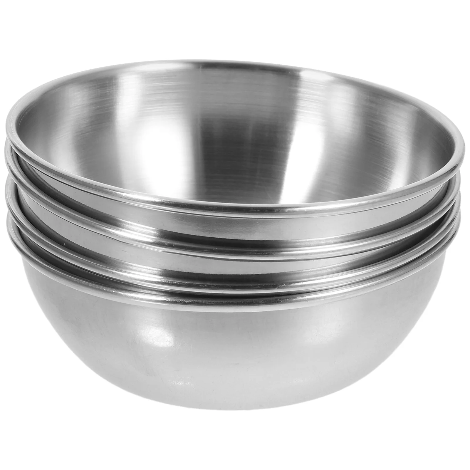 

4pcs Stainless Steel Saucer Dishes for Food Sauce Condiment Serving Tray Home Kitchen Bar Use
