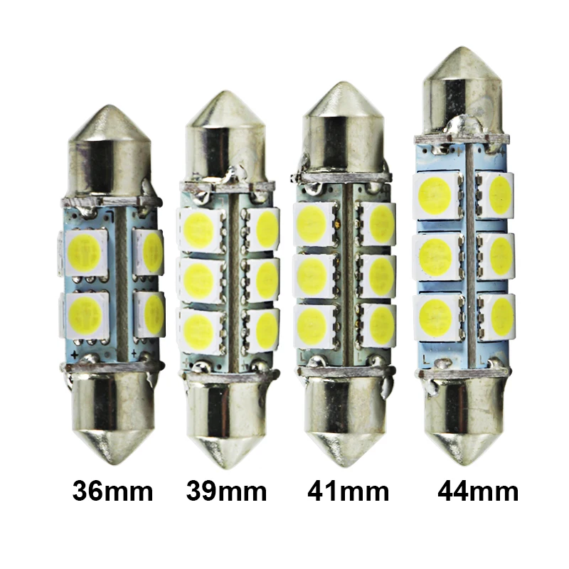 

Led Festoon 36mm 39mm 41mm 44mm Car Light C3W C5W C10W 12 24 V Volt Truck Styling Interior Lamp Auto Bus Reading Bulb 12v 24v