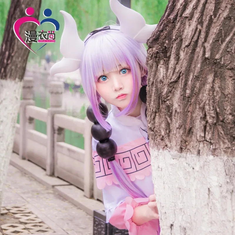 Nuevo 2025 Miss Kobayashi's Dragon Maid Kanna Kamui disfraces Cosplay fiesta de Halloween vestido Kawai para mujeres ❤ ❤ dd