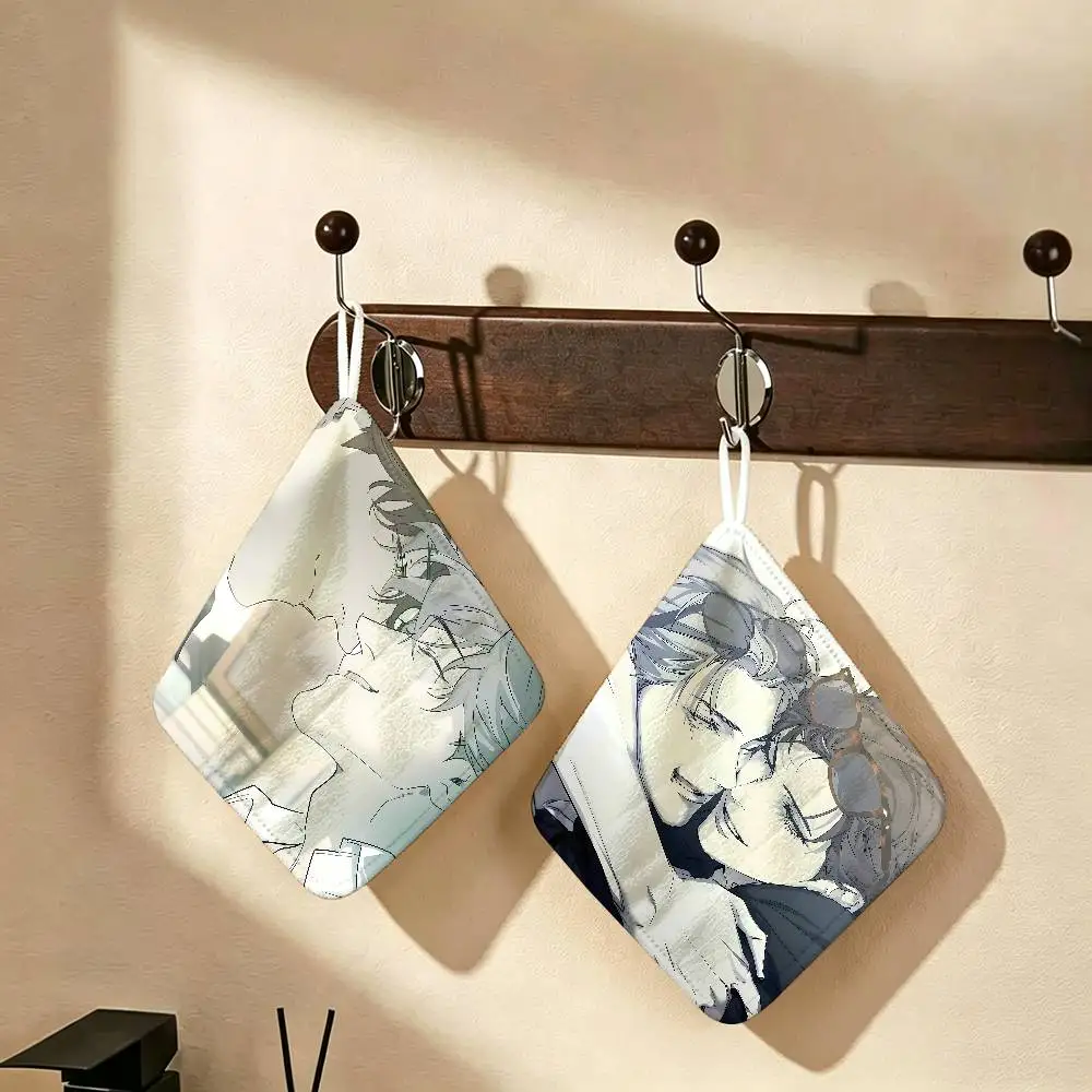 Nerd Project Bl Anime Soft Polyester Cotton Towel, Hanging Kitchen Style Hand Wiping Cloth for Restaurant Home