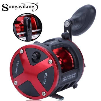 Sougayilang DTR-30 트롤링 드럼 낚시 릴, 좌우 3 + 1BB 하이 퀄리티 트롤링 드럼, 바다 낚시 릴, 최대 드래그 28kg