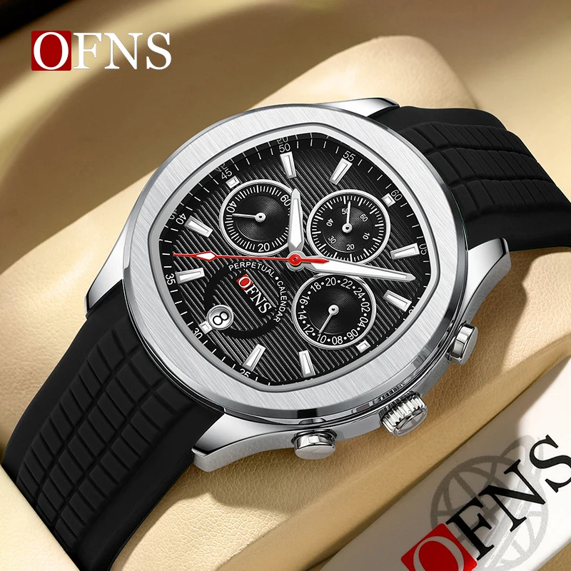 OFNS Top Brand Luxury Men\'s Wristwatch Luminous Calendar 50M Waterproof Quartz watch Teenagers High Quality Sports Watch New Hot