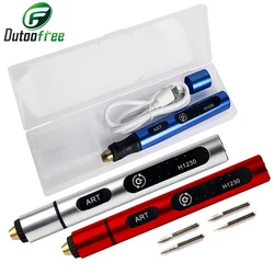 Mini Wireless Drill USB Cordless Rotary Tool Kit Woodworking Engraving Pen DIY For Jewelry Metal Glass 3 Speed 4.2V