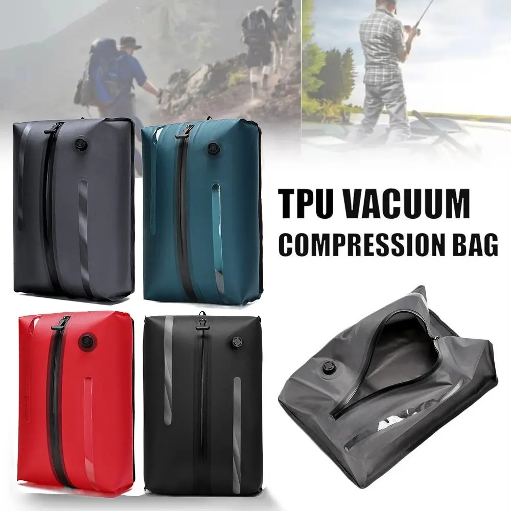 أكياس مكنسة قابلة لإعادة الاستخدام للسفر قابلة للطي مقاوم للماء حقيبة ضغط السفر الغبار توفير المساحة الأمتعة حقيبة تخزين فراغ