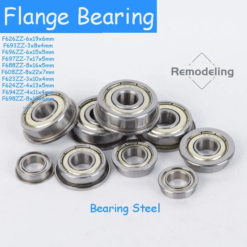 

Flange Bearing Micro Bearing Bearing Steel F626 F693 F696 F697 F688 F608 F623 F624 F694ZZ Deep Groove Ball Bearings IDxODxThick