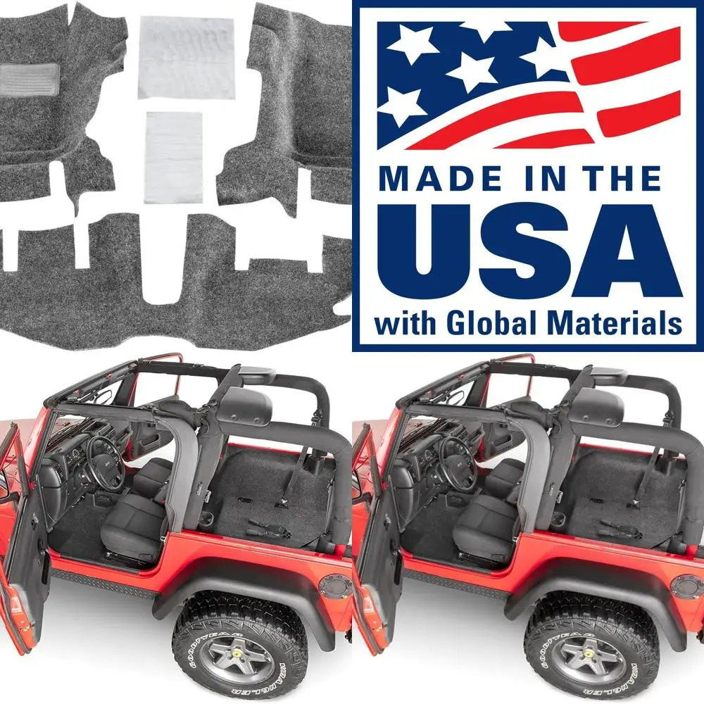 

Classic Bed Mat | 1997 - 2006 Jeep Wrangler TJ/LJ (w/cntr console, Heat Shields), Charcoal Grey | BRTJ97F