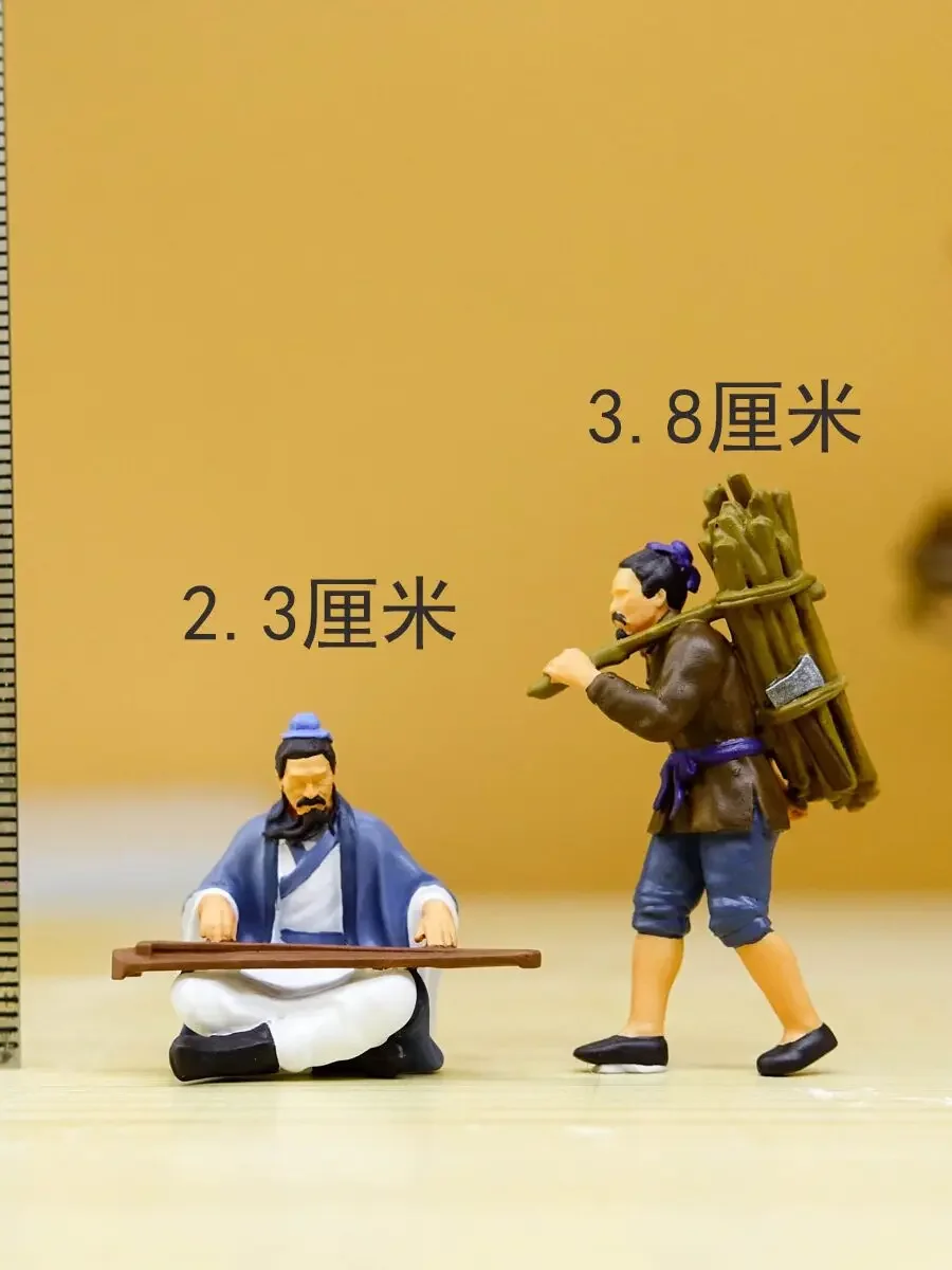Boya Drum Harp Resin Miniature Landscape, Small People, Succulent Flowers, Bonsai, Rockery Landscape, Creative DIY Decoration