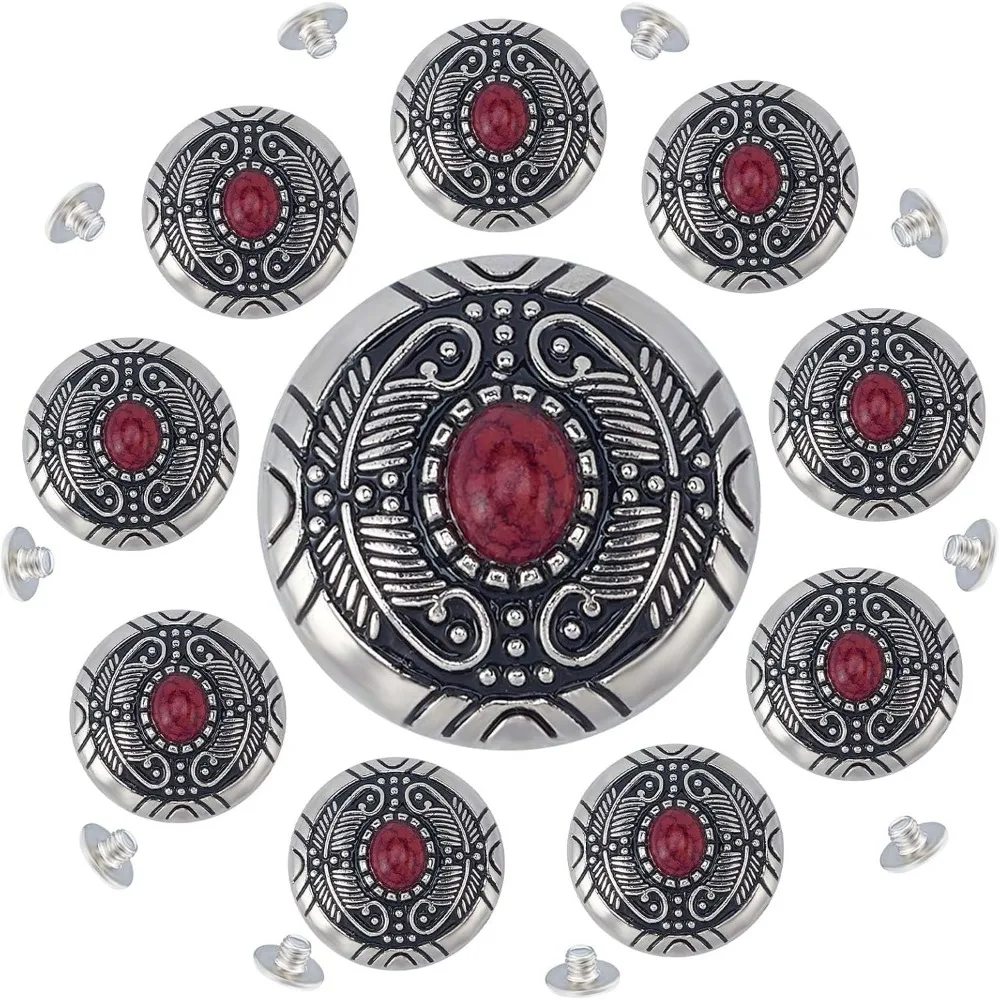 1-caixa-10-pcs-vermelho-turquesa-fivela-de-metal-30mm-parafuso-turquesa-sintetico-botoes-traseiros-concho-botoes-olho-de-gato-substituicao-fazendo-kit