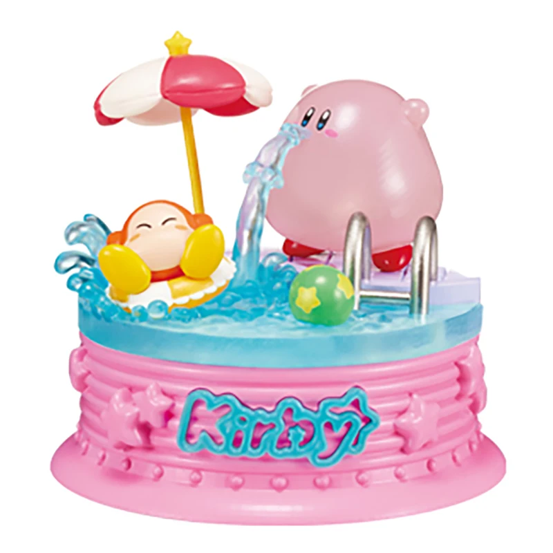 Rement Original Kirby in Pop City Arcade Kirby Car Amusement Park Gashapon Blind Box Toy Ornament Gift For Kids