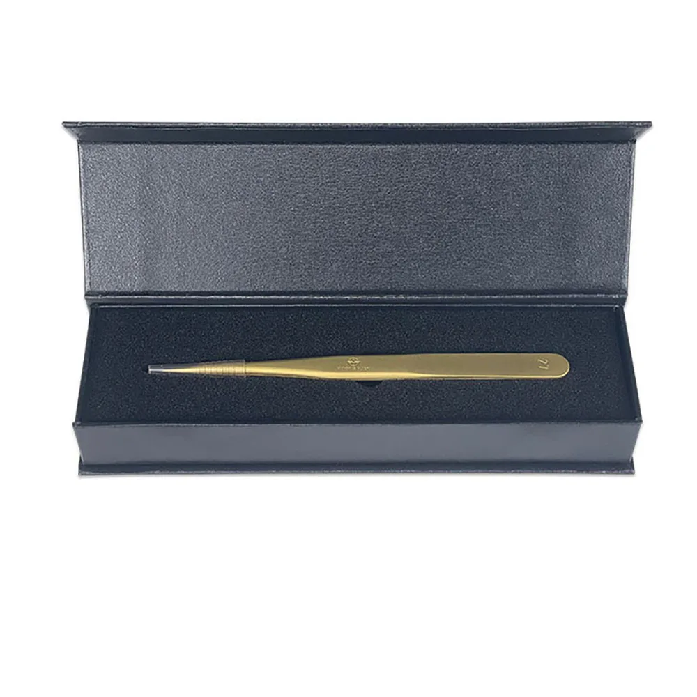 GY0324 Ultra-Precision Brass Tweezers Non-Slip Fine Pointed Soft Copper Watch Repair Tool