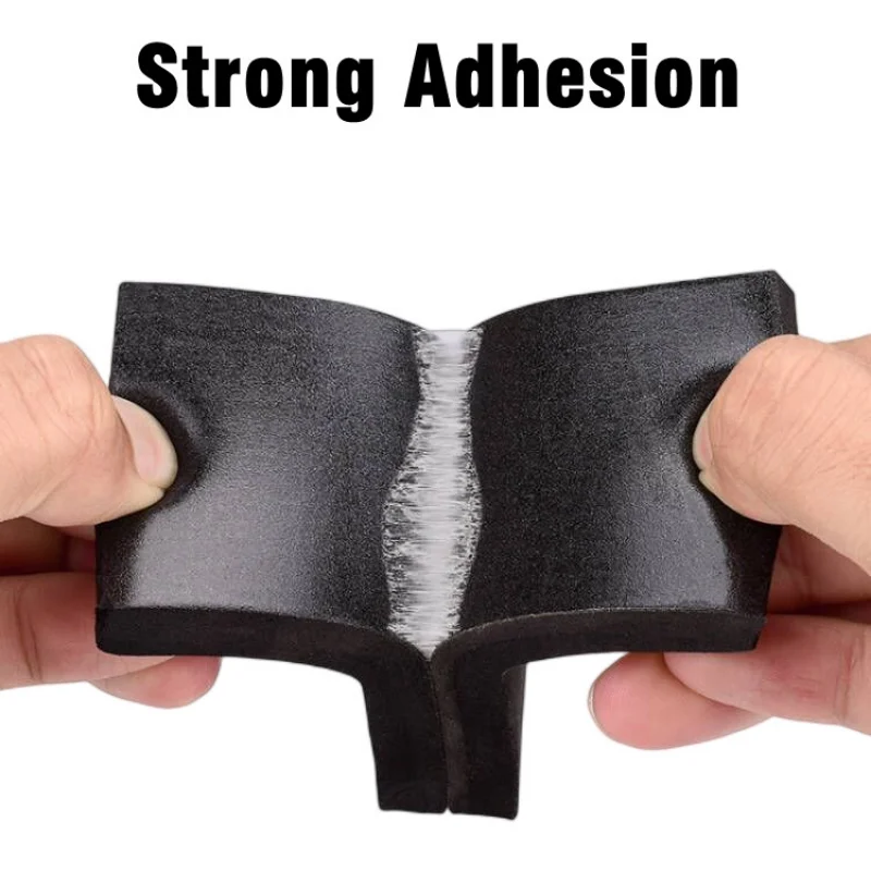 2m-10m EVA Black Rubber Self Adhesive Sponge Seal Strip Foam Strong Single-sided Adhesive Soundproof Anti-collision Seal Gasket