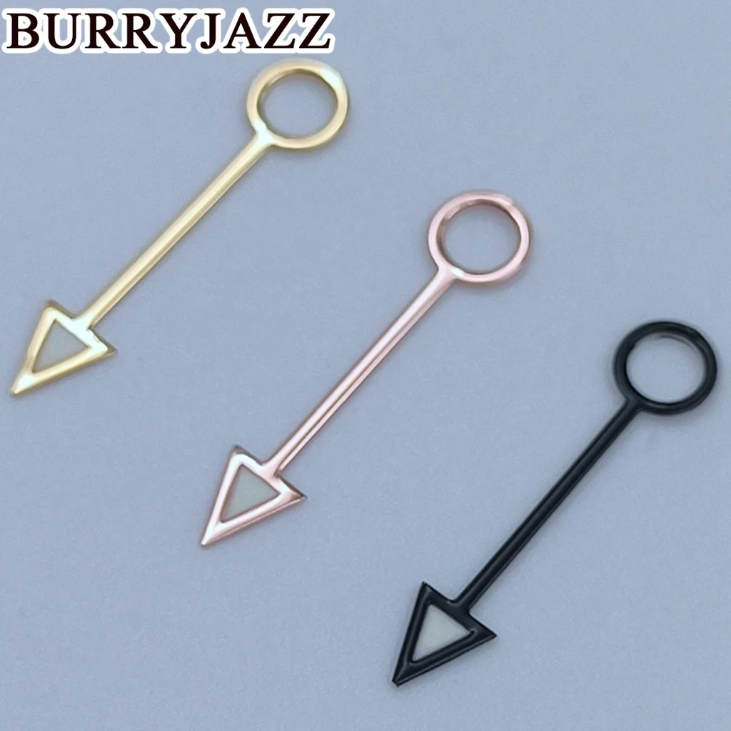 Burry jazz Silber Gold Roségold Schwarz Blau Grün Lila Braun Uhrzeiger Leuchtende Zeiger passen nh34 gmt Bewegungen – Detail 7
