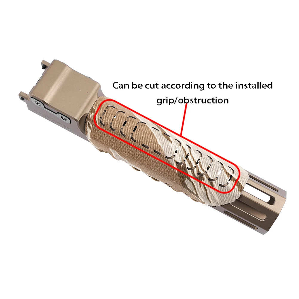 واقي يد تكتيكي مع غطاء حماية مضاد للخدش وواقي يد للسكك الحديدية ملفوف بجلد مزخرف #5