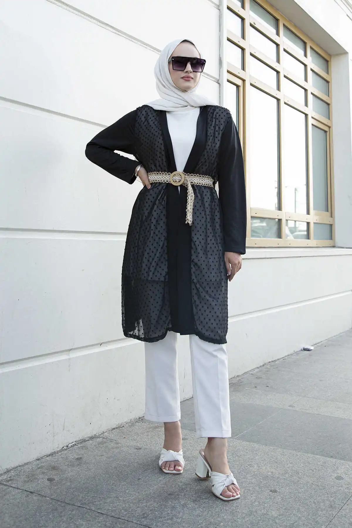 Pıt Pıt Detailed Tulles Abaya TH--