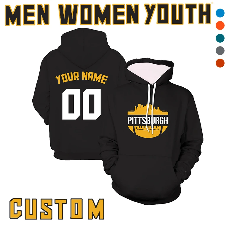 Plus Size Black Sweatshirts Men/Women/Youth Rugby Fans Jersey Custom Hoodies Designer Streetwear Hip Hop Sweater Loose Clothing