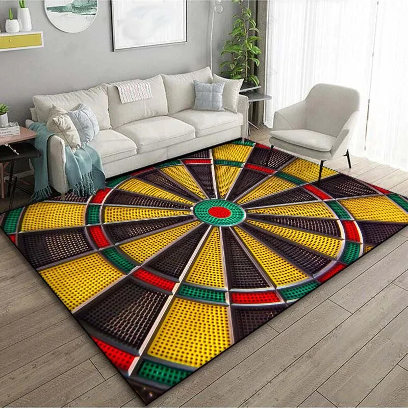 Color Dart Pattern Rug Puzzle Game Dartboard Carpets Living Room Bedroom Bedside Bathroom Floor Mat Sofa Mat Home Decor Doormat