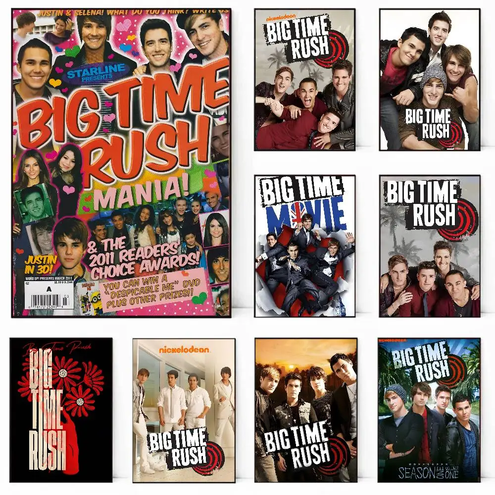 ملصق لوحة ملصق Big Time Rush مع مطبوعات هدية تزيين غرفة النوم وغرفة المعيشة