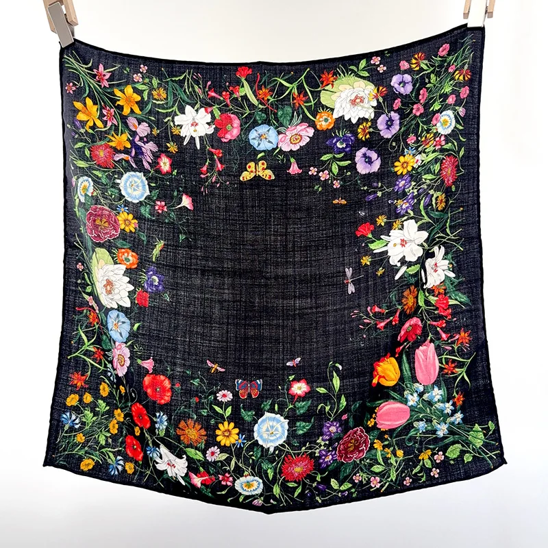 

Small Luxury Scarf 65CM Designers Square Bandanas Women Clothing Neck Accessories Christmas Lover Gift