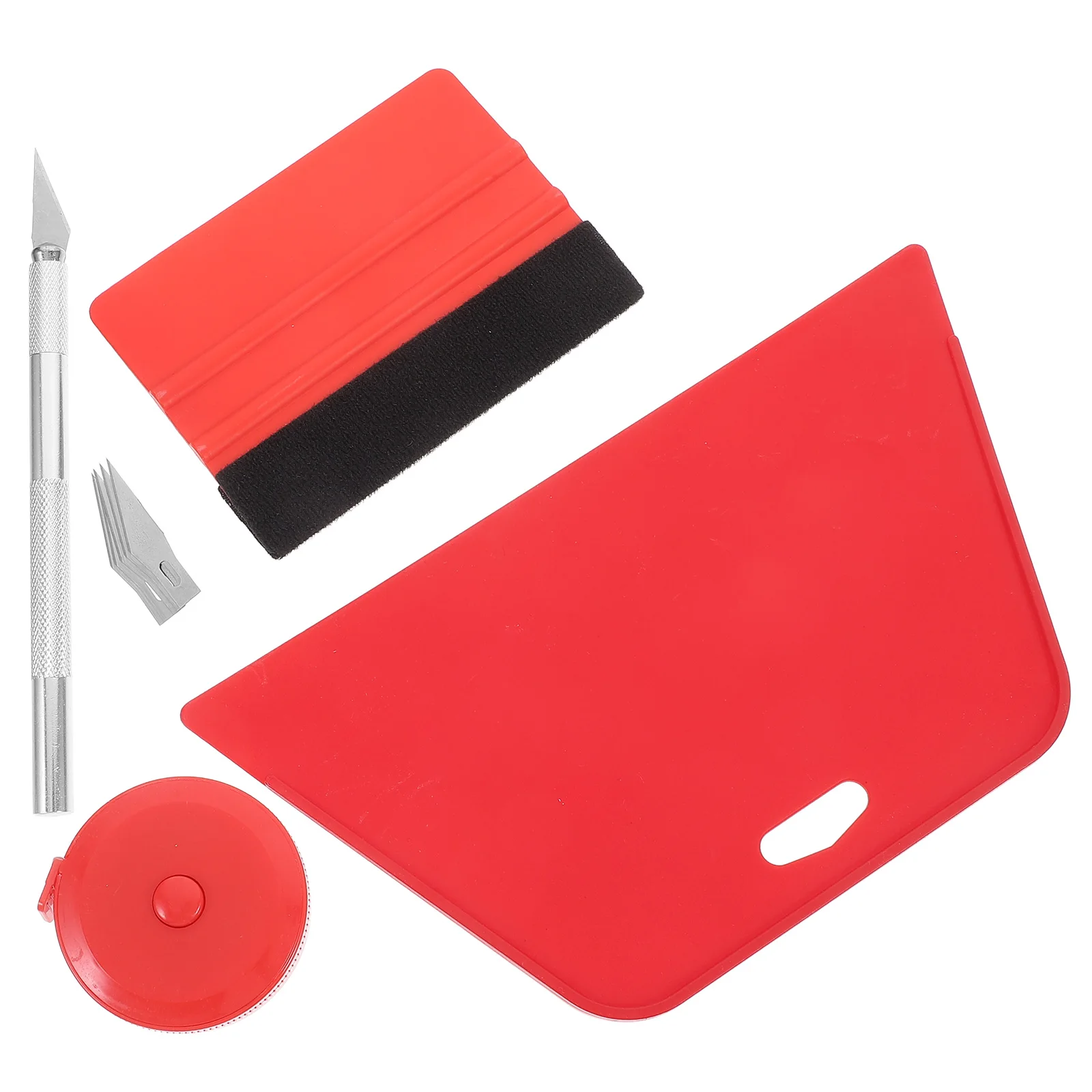 

1 set Car Scraper Wallpaper Smoothing Tool Kit Aluminum Smoothing Tool Squeegee Red Gentle Surface No Scratch DIY