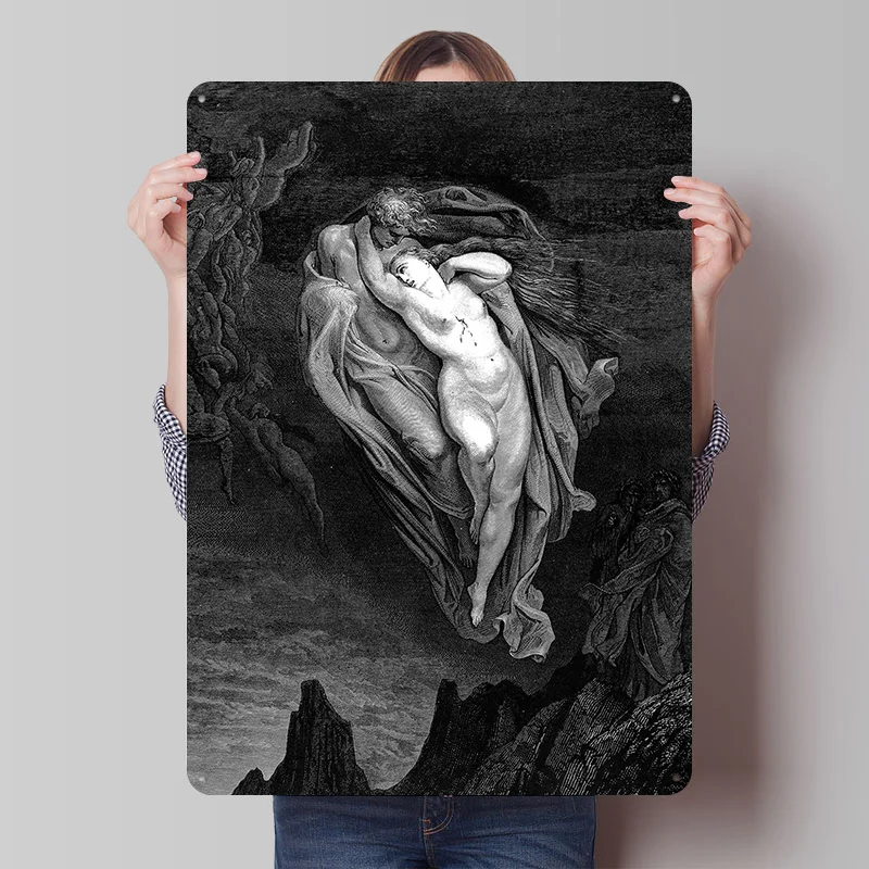 1857s für „The Divine Comedy“ Blechposter, individuelle Wandkunst, Vintage-Metallschilder, Retro-Blechplakette zur Dekoration, Wohndeko-Artikel