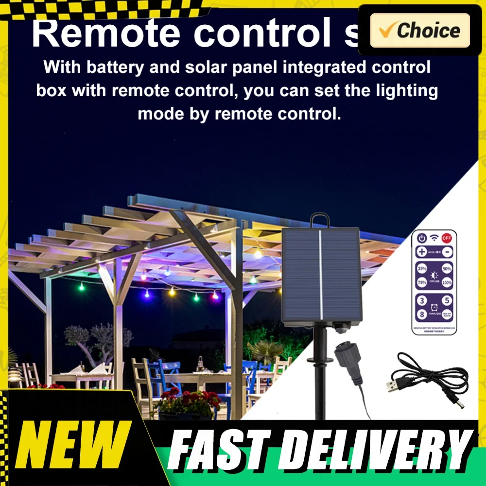 Solar Battery Box Kit Pack 3.7V 1200mAh Solar Panel Control Box with Remote Control for LED String Strip Lamp 3.7V DIY