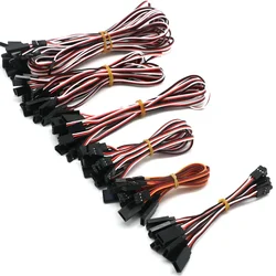 10pcs 30core 100mm/150mm/200mm/300mm/500mm/1000mm RC Servo Extension Cord Cable Wire Lead JR For Rc Helicopter Rc Drone