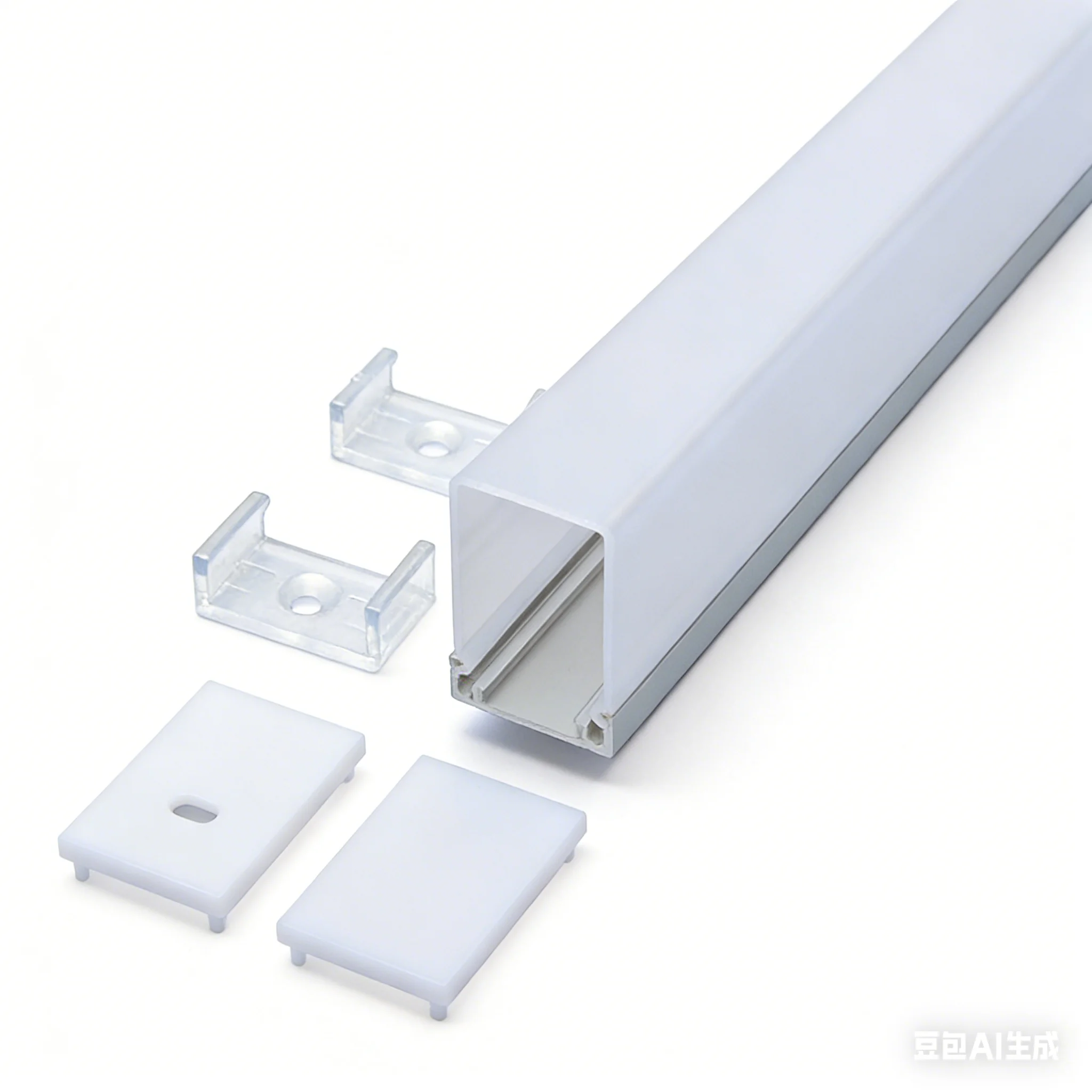 Three-sided Illuminated Anodizing LED Profile Square Aluminum Alloy 6000 Series  Surface-Mounted Ceiling