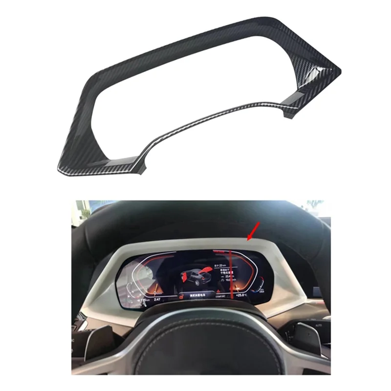 

Car Carbon Fiber ABS Interior Dashboard Meter Display Frame Cover Trim Interior Mouldings For BMW X5 G05 X6 G06 X7 G07 Parts