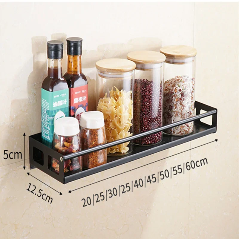 Multi-Purpose Kitchen Organizer Wall Mount Spice Rack Shelf Bracket Storage for Pantry, Bathroom,Cupboard,Over Stove,Closet Door