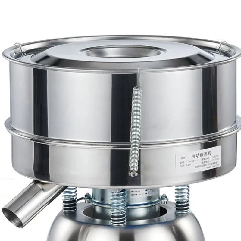 110 V/220 V ตะแกรงผงเครื่องสแตนเลสขนาดเล็กตะแกรงสั่นไม้แป้งแป้งแยกตะแกรงสั่นเครื่อง