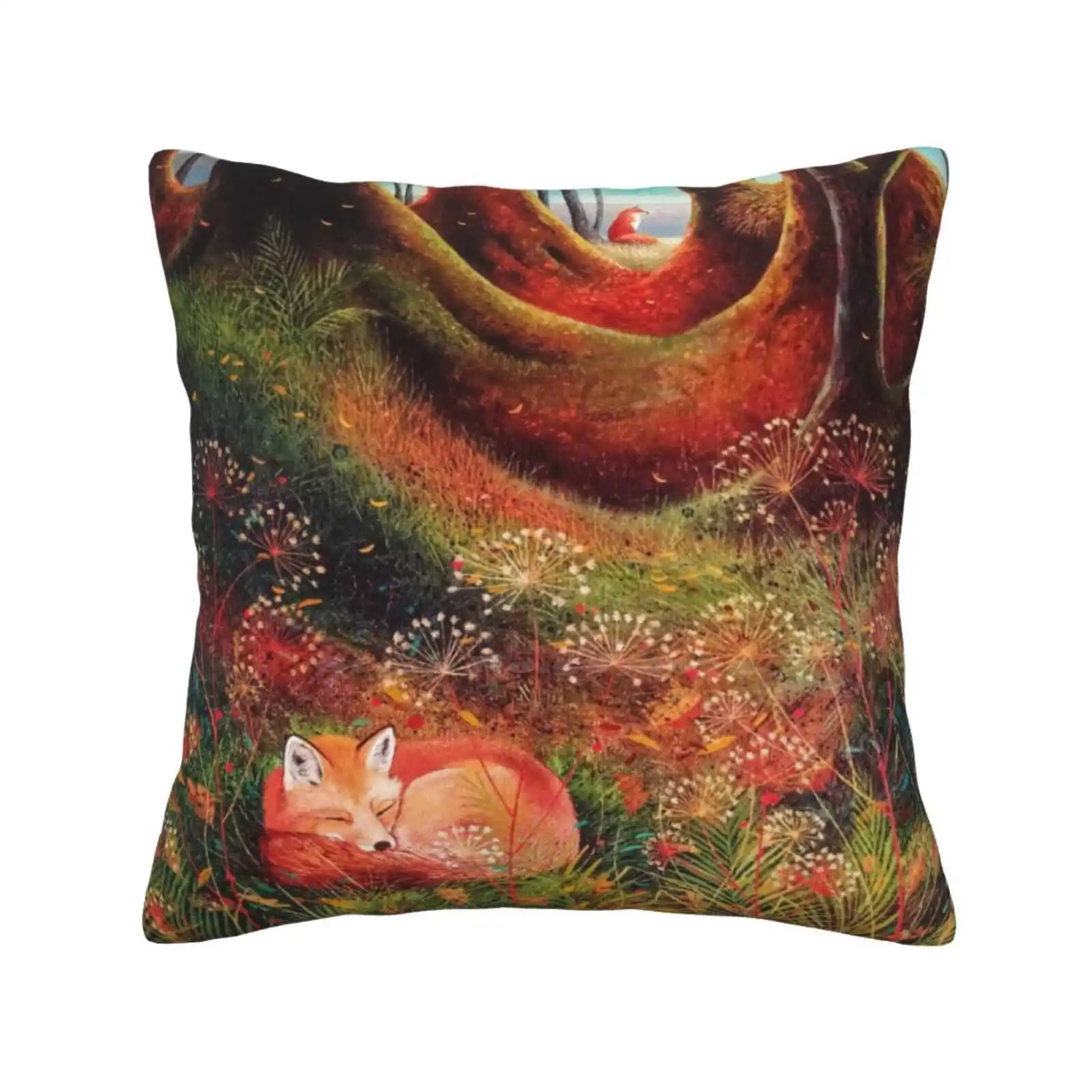 Sleeping Fox ( 2 ) Pillowslip Pillowcase Red Fox Forest Wildlife Woodland Nature