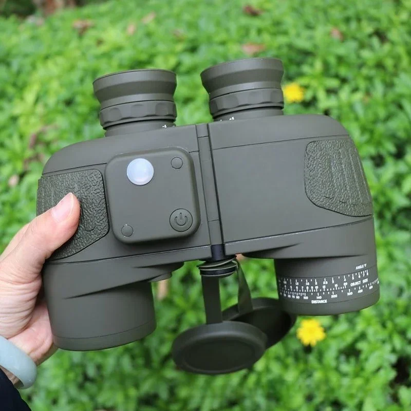 Nautical binoculars with compass, compass ranging, nitrogen-filled waterproof bee-finding mirror