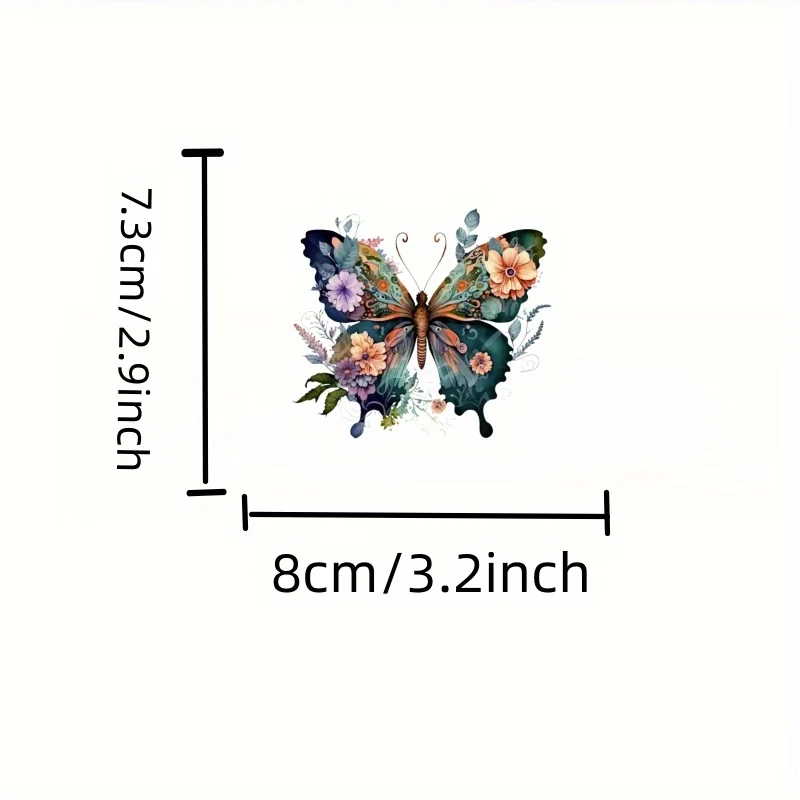 Car Stickers for Auto Wndow Bumper Expressive Butterfly Decals Vibrant Self-Adhesive Scooter Body Motorcycle Tank Decoration