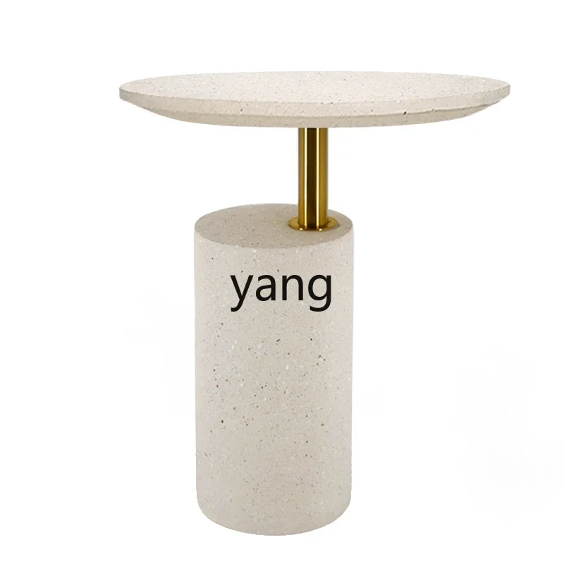 LH terrazzo edge few designer milk tea shop small round table Internet celebrity coffee table coffee table simple