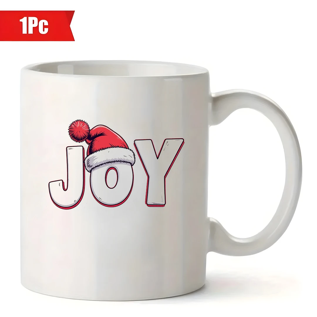 11oz كوب الفرح قبعة عيد الميلاد كوب كرتوني شخصية الإبداعية زجاجة ماء هدية الكريسماس كوب للأطفال الأسرة مكتب فنجان القهوة