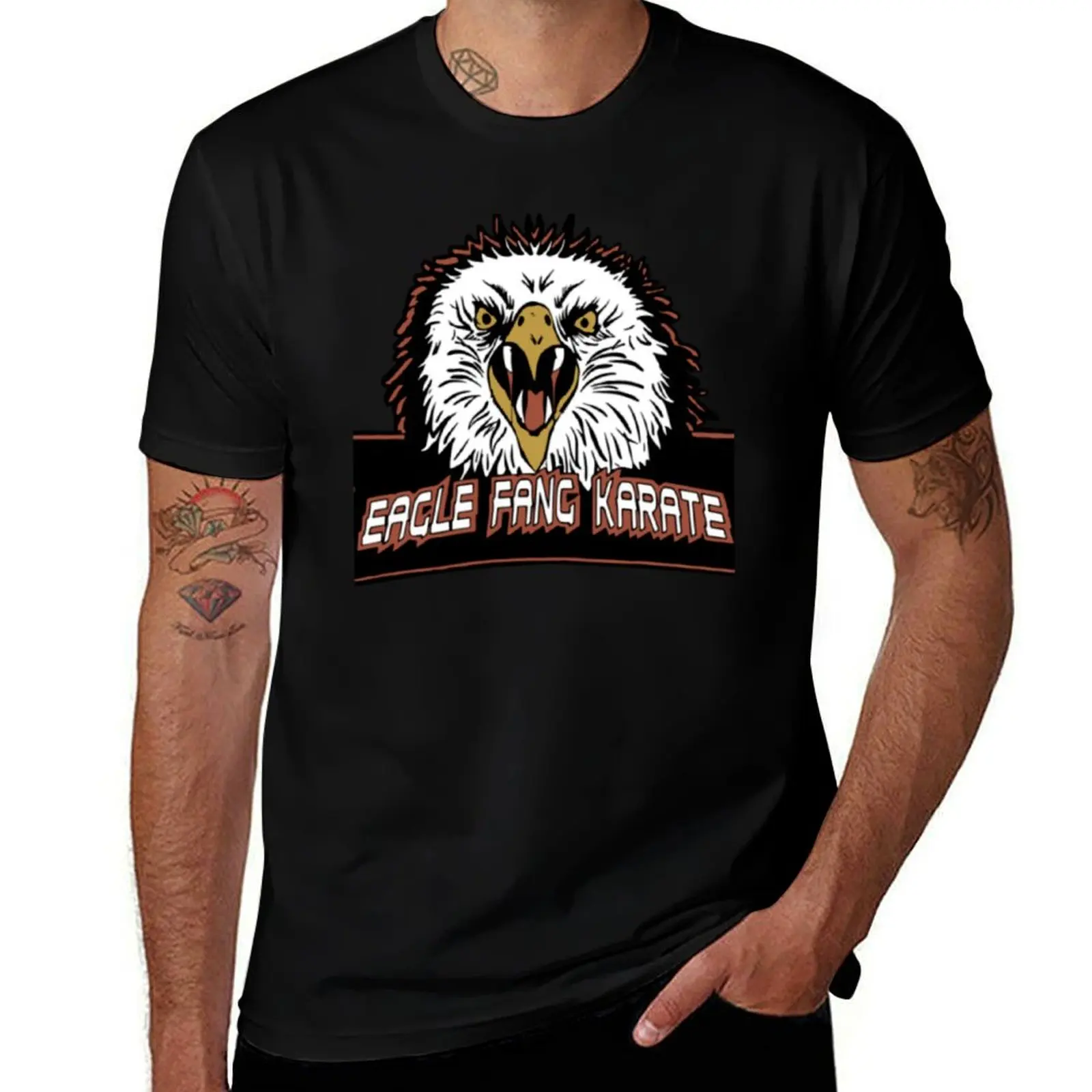 

vintage cotton T-Shirt Eagle t Shirt Fang graphic t funny Karate man for shirts shirts