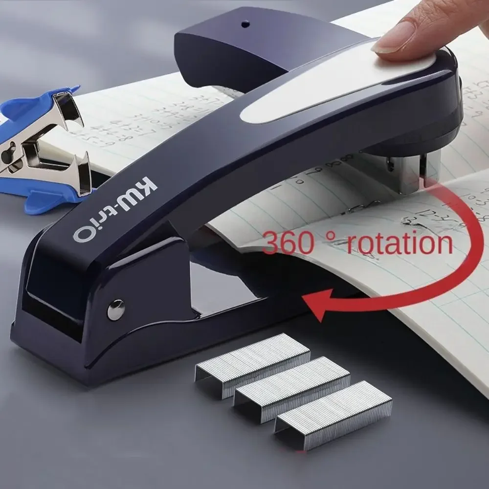 

Creative Heavy Duty Stapler Effortless 360 Degree Rotary Long Stapler Metal Multifunction Bookbinding Machine School Office