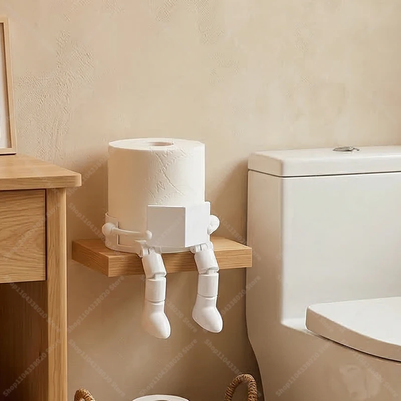 Kreative Kunst-Toilettenpapierhalter - Niedlicher Badezimmer-Organizer für Rollen & Zubehör