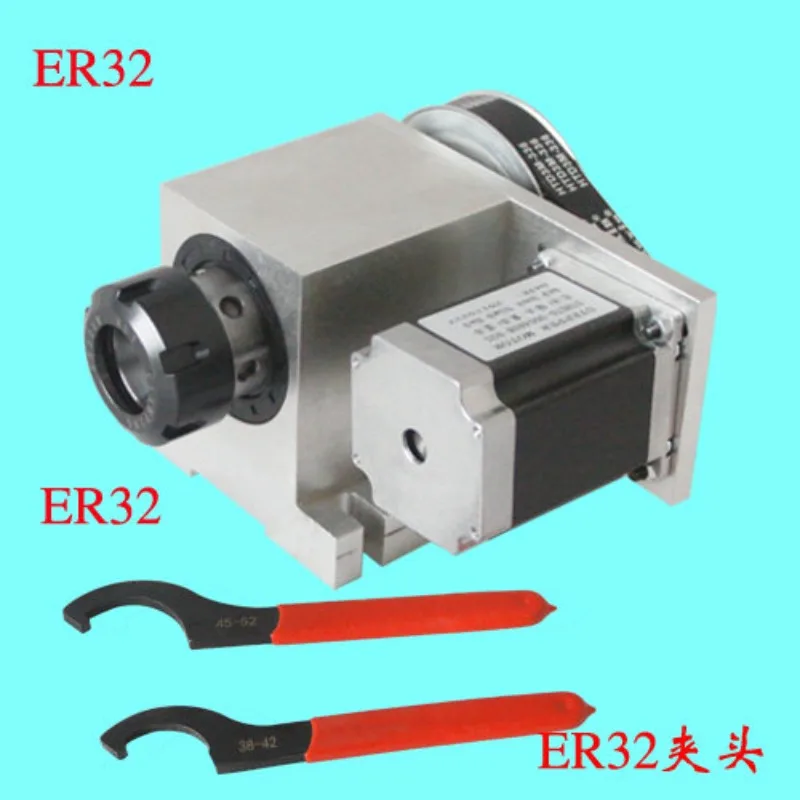 Engraving machine fourth axis (A axis, rotating shaft, numerical control indexing head) ER32 chuck (hollow shaft)