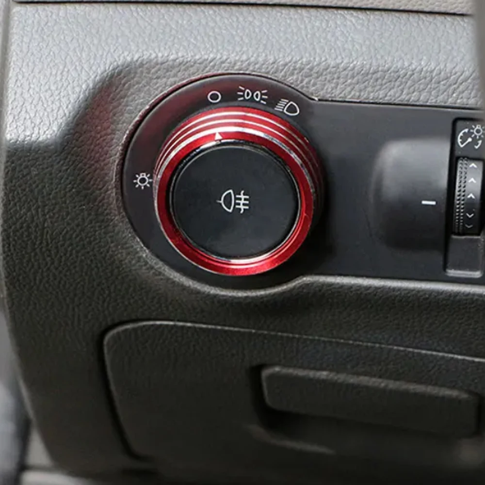 For Chevrolet Malibu Cruze Trax Opel Mokka ASTRA J Insignia 1Pc Car Headlight Lamp Switch Decoration Sticker Button Ring Trim