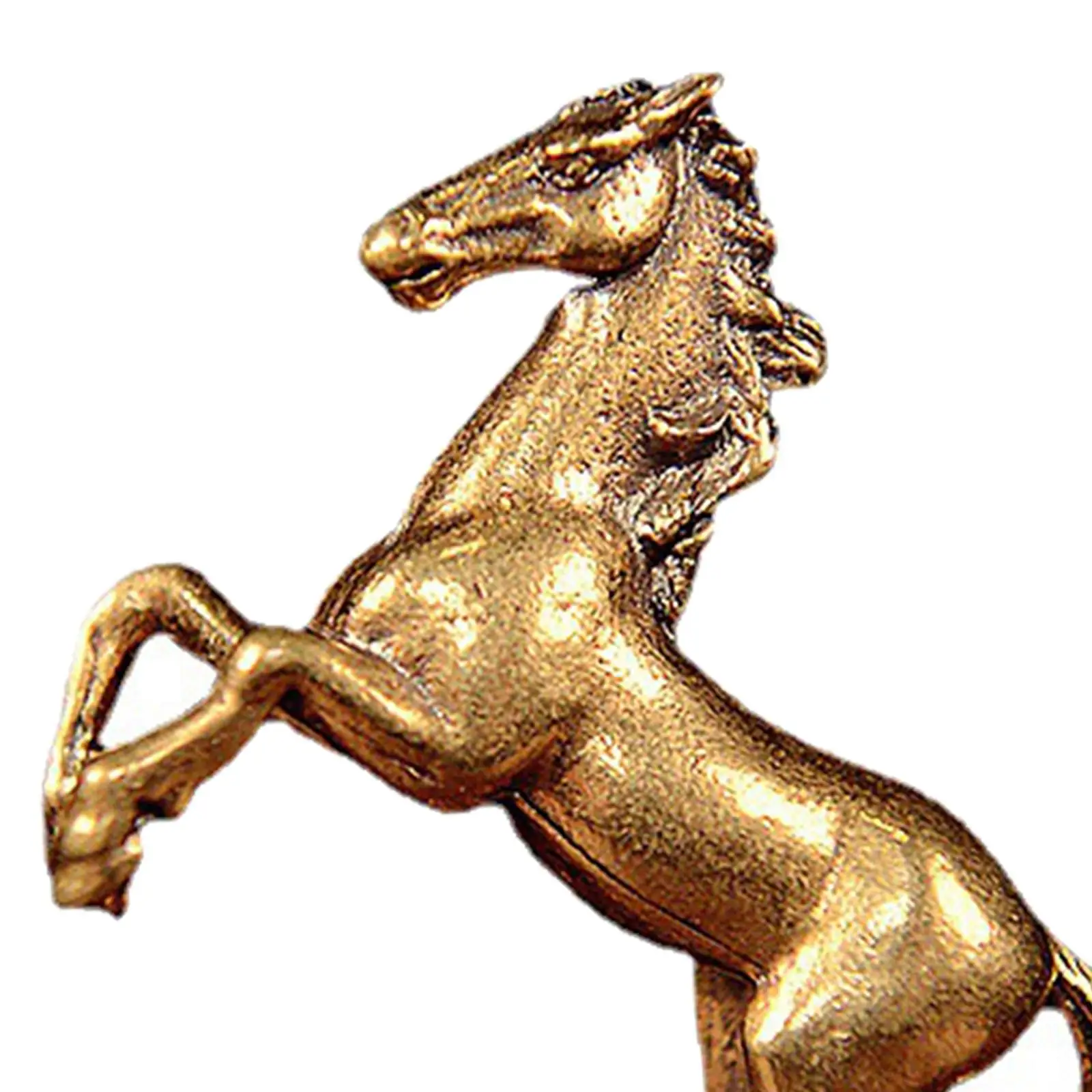 Decorative Running Horse Statue Antique Bronze Finish Copper Carving Figurine for Home Office Room Styling